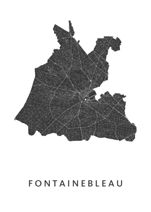 Fontainebleau Stadskaart Poster Kopen