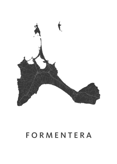 Formentera Stadskaart Poster Kopen