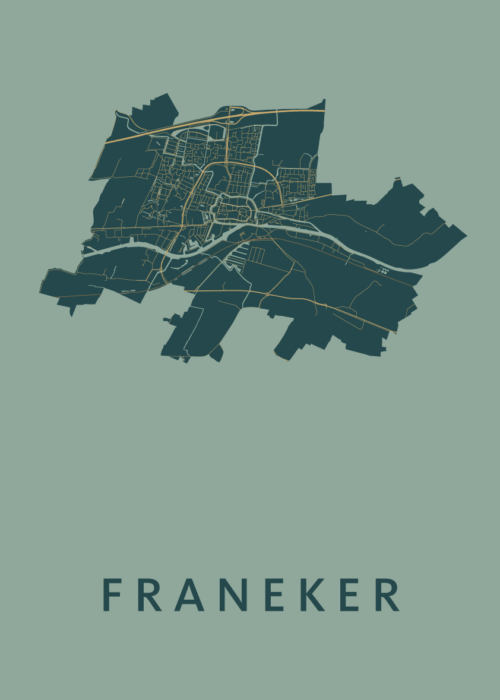 Franeker Stadskaart poster Amazon