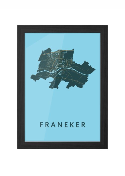 Franeker Azure Ingelijst in Zwart lijst Kopen | Kunst in Kaart