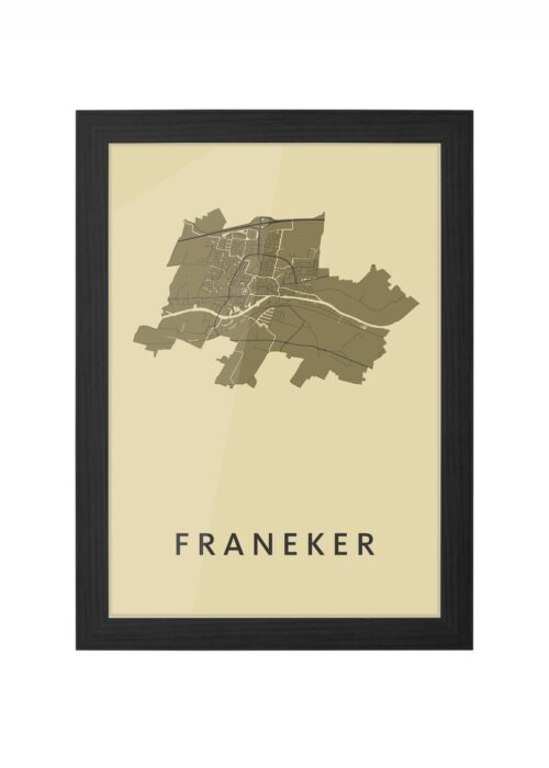Franeker GoldenRod Ingelijst in Zwart lijst Kopen | Kunst in Kaart