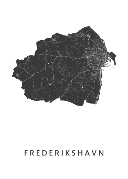 Frederikshavn Stadskaart Poster Kopen
