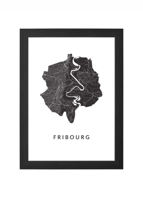 Fribourg Ingelijst in Zwart lijst Kopen | Kunst in Kaart