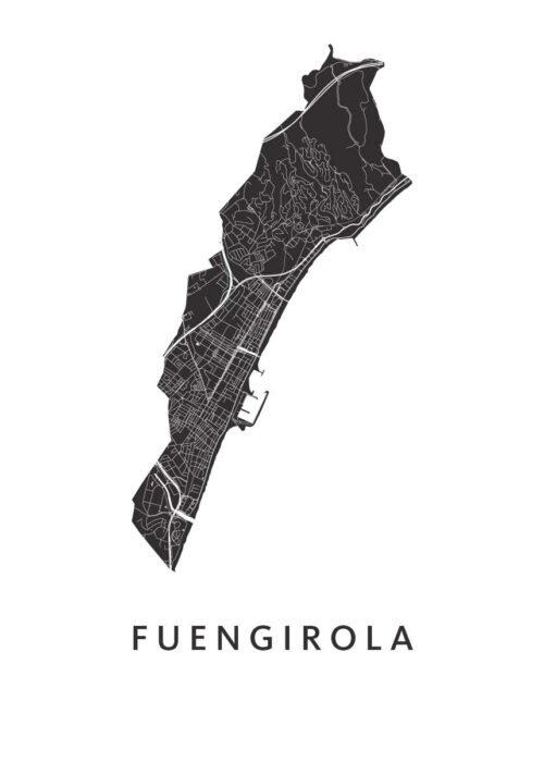Fuengirola Stadskaart Poster Kopen