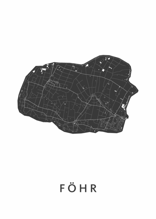 Föhr Eilandkaart Poster
