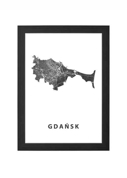 Gdańsk Ingelijst in Zwart lijst Kopen | Kunst in Kaart