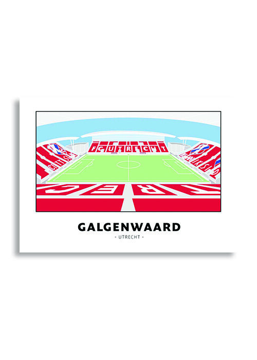 Galgenwaard - Utrecht lijntekening print