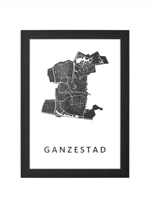 Ganzestad Carnaval Ingelijst in Zwart lijst Kopen | Kunst in Kaart