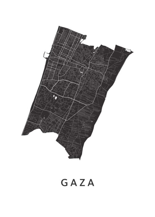 Gaza Stadskaart Poster Kopen