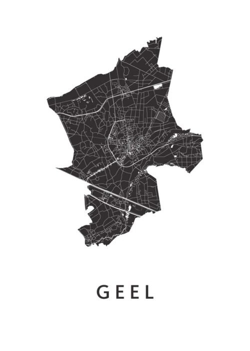 Geel Stadskaart - White