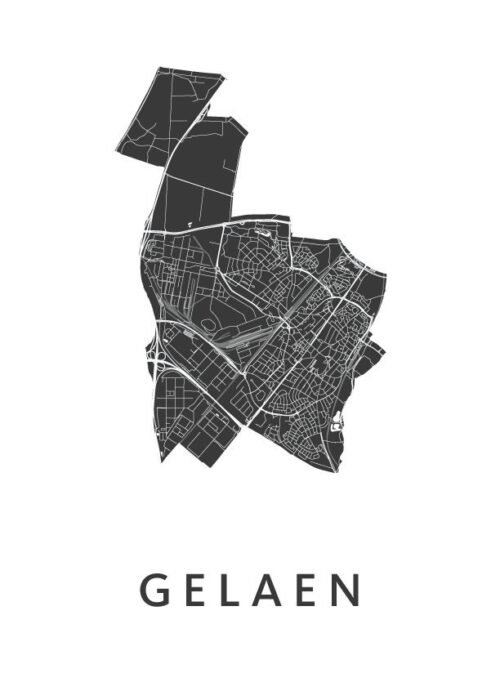 Gelaen Carnaval Stadskaart Poster Kopen