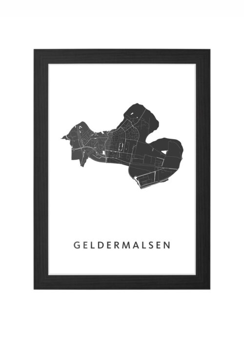 Geldermalsen Ingelijst in Zwart lijst Kopen | Kunst in Kaart