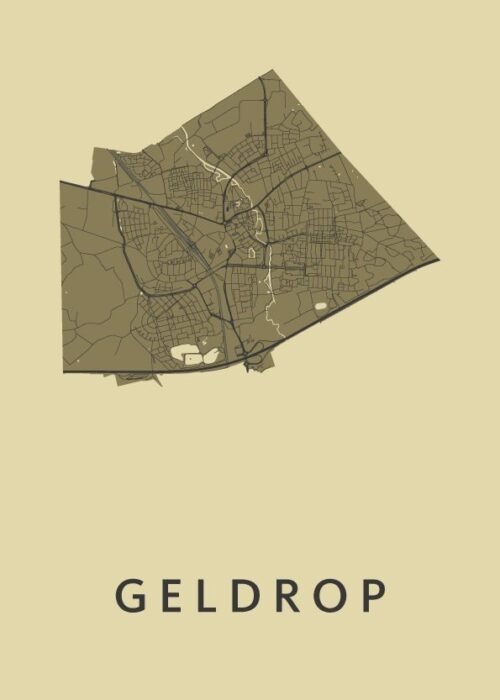 Geldrop GoldenRod Stadskaart Poster Kopen
