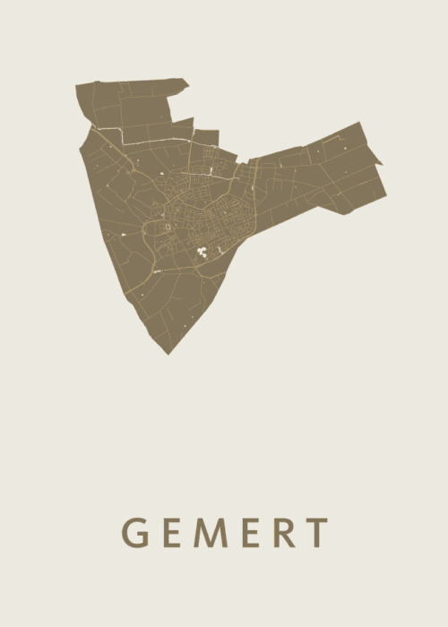 Gemert Gold Stadskaart Poster Kopen