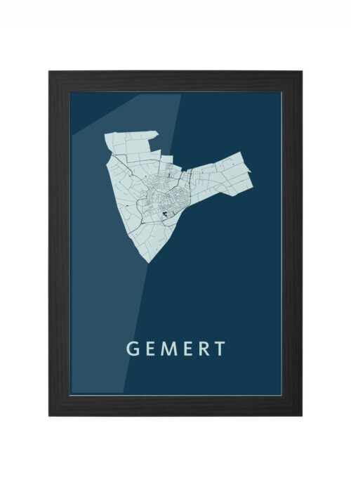 Gemert Navy Ingelijst in Zwart lijst Kopen | Kunst in Kaart