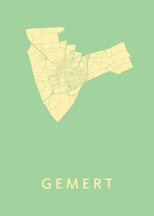 Gemert Spring Stadskaart Poster Kopen