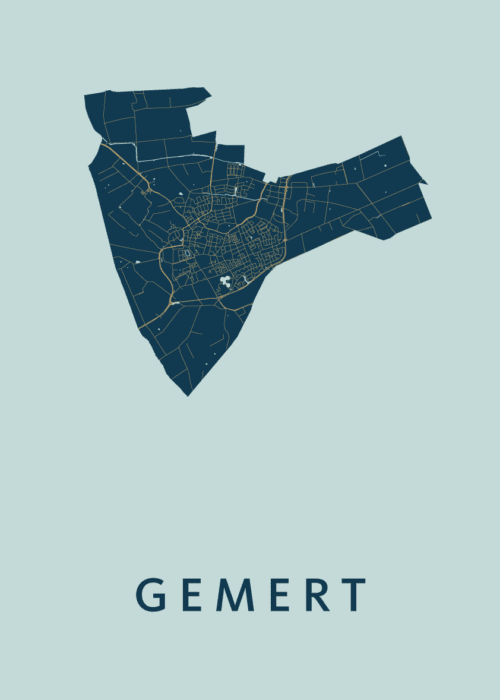 Gemert Prussian Stadskaart Poster Kopen