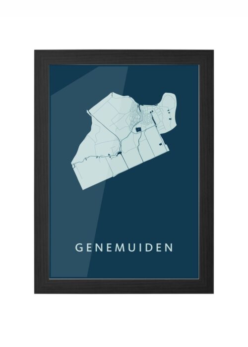 Genemuiden Feldgrau Ingelijst in Zwart lijst Kopen | Kunst in Kaart