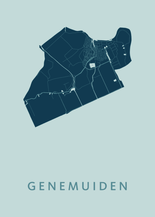 Genemuiden Mint Stadskaart Poster Kopen