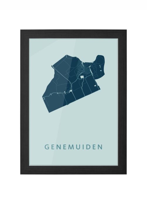 Genemuiden Mint Ingelijst in Zwart lijst Kopen | Kunst in Kaart
