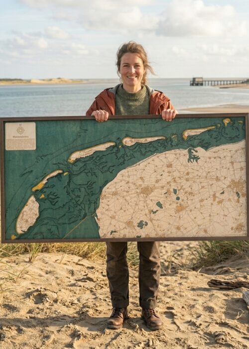 Waddeneilanden 3D houten kaart