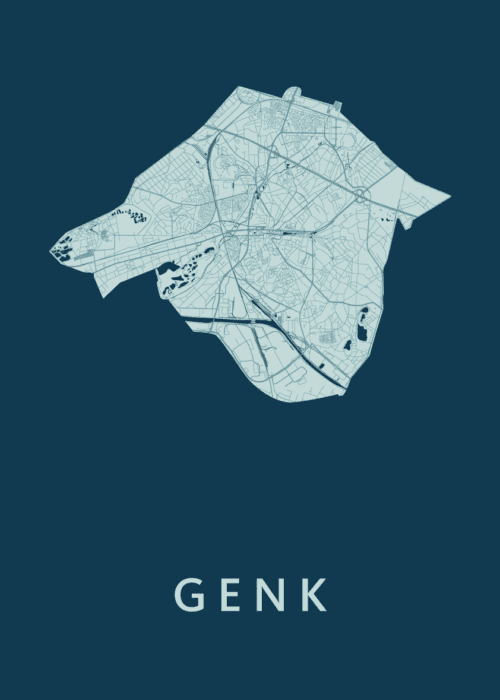 Genk Feldgrau Stadskaart Poster Kopen