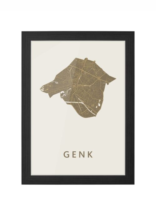 Genk Gold Ingelijst in Zwart lijst Kopen | Kunst in Kaart