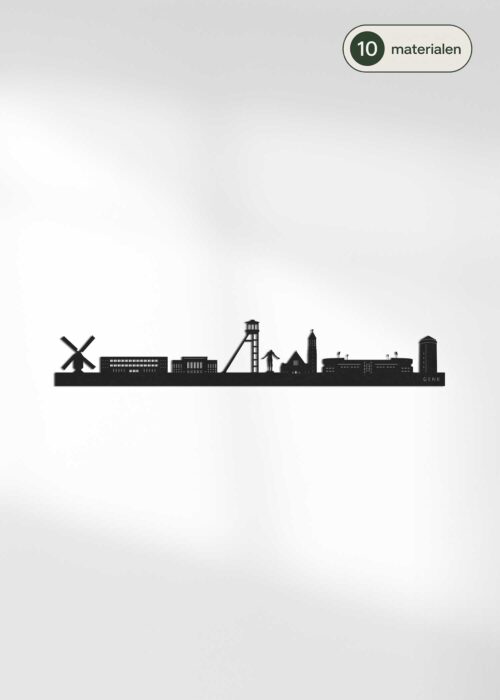 Houten Skyline van Genk