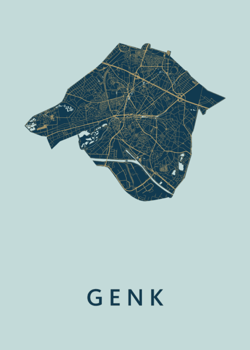 Genk Prussian Stadskaart Poster Kopen
