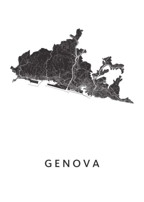 Genova Stadskaart Poster Kopen