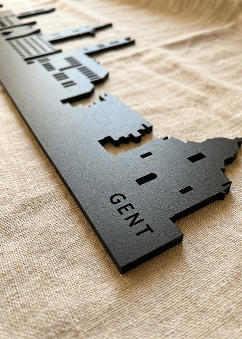 Duurzame zwart skyline van Gent