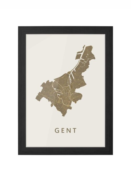 Gent Gold Ingelijst in Zwart lijst Kopen | Kunst in Kaart