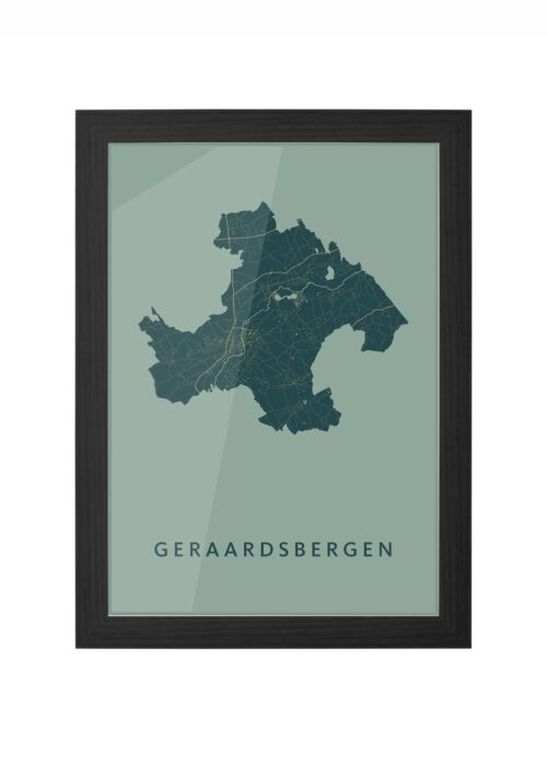 Geraardsbergen Amazon Ingelijst in Zwart lijst Kopen | Kunst in Kaart