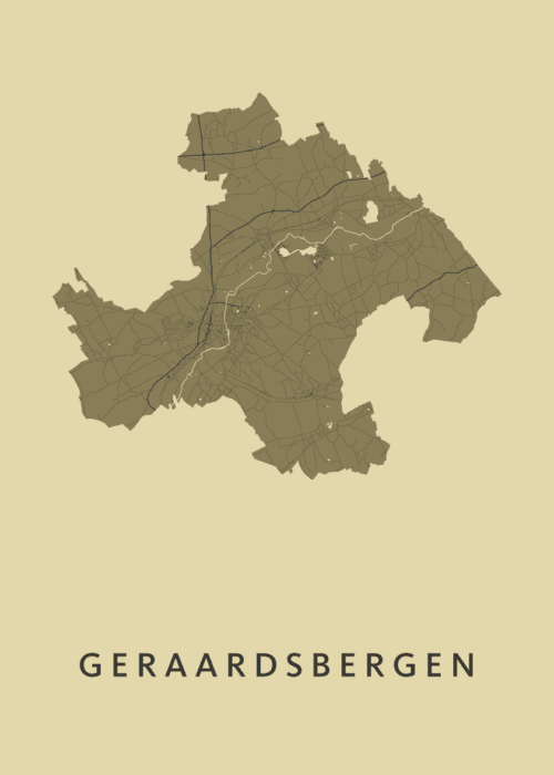 Geraardsbergen GoldenRod Stadskaart Poster Kopen