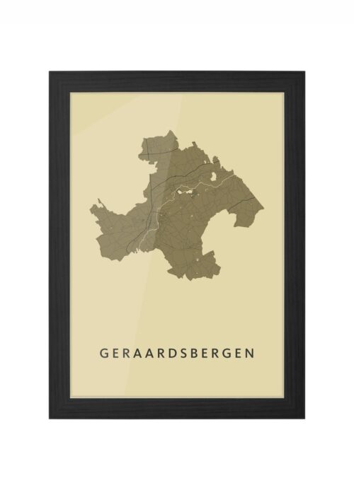 Geraardsbergen GoldenRod Ingelijst in Zwart lijst Kopen | Kunst in Kaart