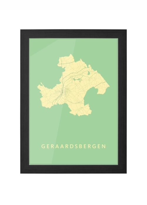 Geraardsbergen Spring Ingelijst in Zwart lijst Kopen | Kunst in Kaart