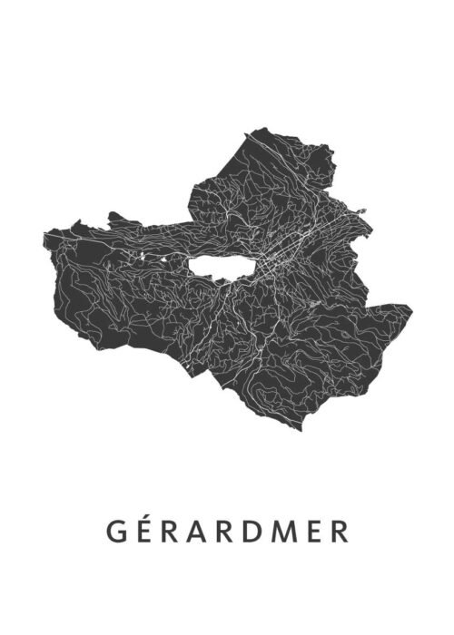 Gérardmer Stadskaart Poster Kopen