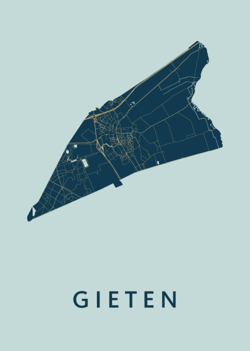 Gieten Stadskaart - Prussian