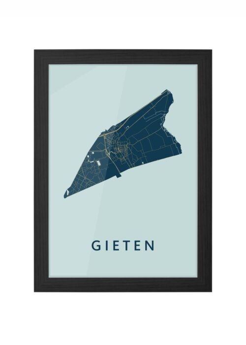 Gieten Prussian Ingelijst in Zwart lijst Kopen | Kunst in Kaart