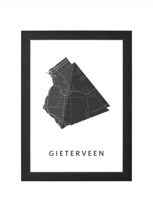 Gieterveen Ingelijst in Zwart lijst Kopen | Kunst in Kaart