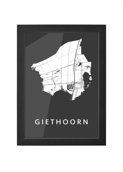 Giethoorn Black Ingelijst in Zwart lijst Kopen | Kunst in Kaart