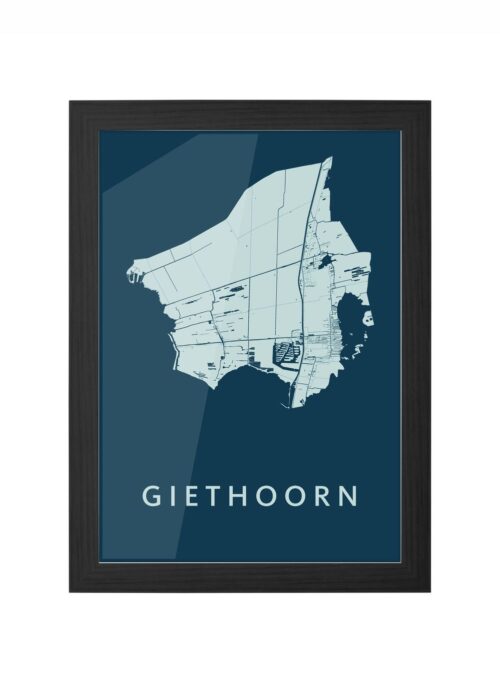 Giethoorn Feldgrau Ingelijst in Zwart lijst Kopen | Kunst in Kaart