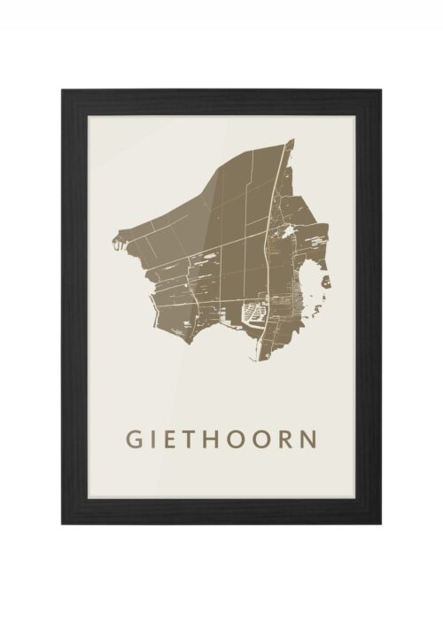 Giethoorn Gold Ingelijst in Zwart lijst Kopen | Kunst in Kaart