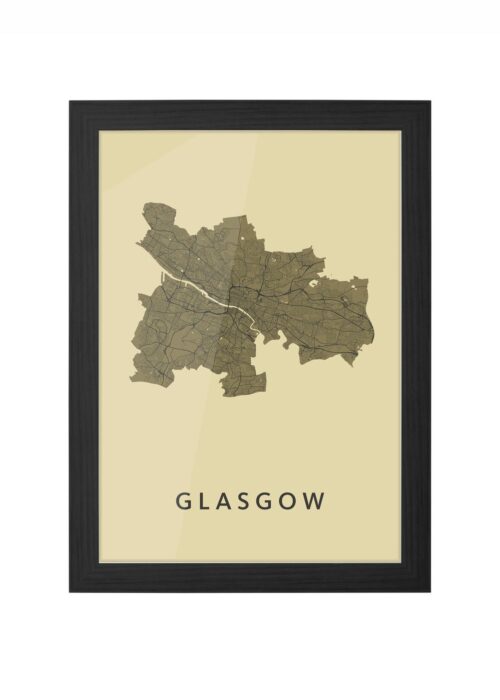 Glasgow GoldenRod Ingelijst in Zwart lijst Kopen | Kunst in Kaart