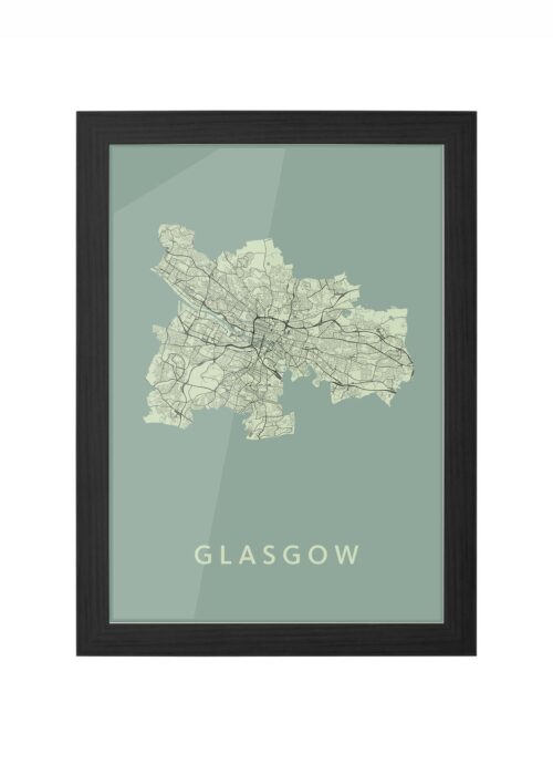Glasgow Olive Ingelijst in Zwart lijst Kopen | Kunst in Kaart
