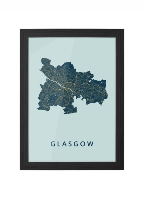 Glasgow Prussian Ingelijst in Zwart lijst Kopen | Kunst in Kaart