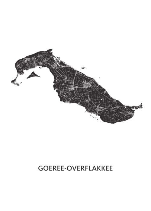Goeree-Overflakkee Eilandkaart Poster