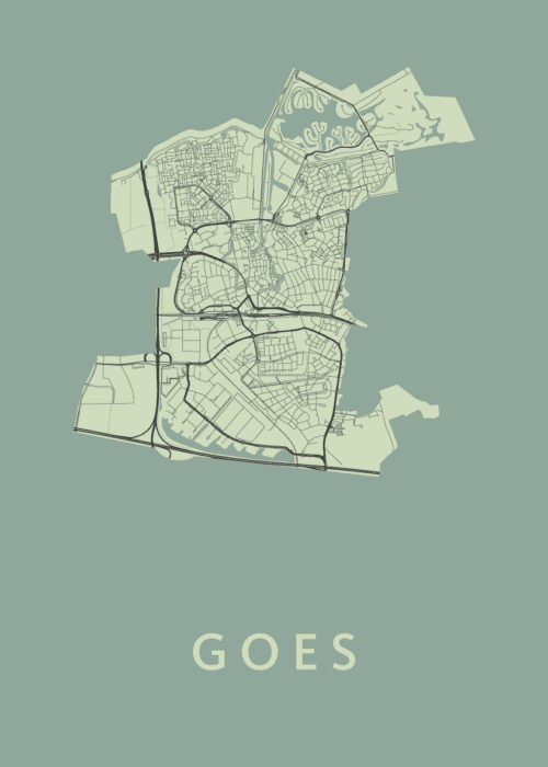 Goes Olive Stadskaart Poster Kopen