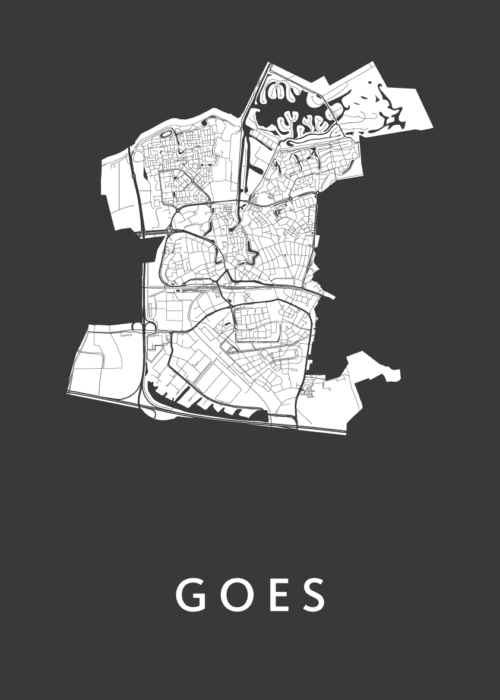Goes Black Stadskaart Poster Kopen