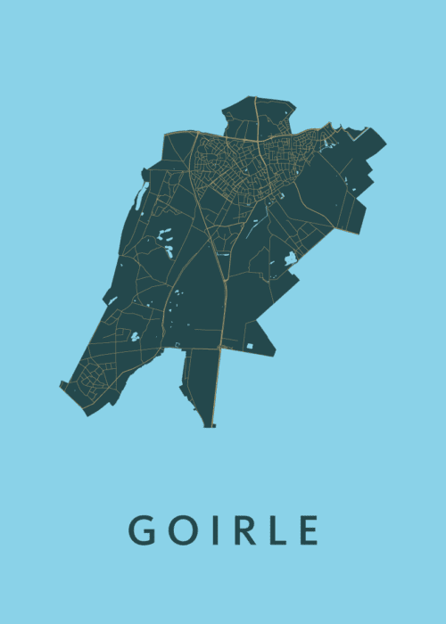 Goirle Azure Stadskaart Poster Kopen